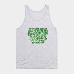 Bible Verse John 10:10 Tank Top